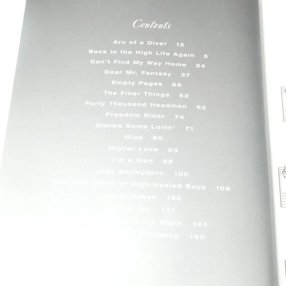 Classic Steve Winwood Guitar Songbook 2001